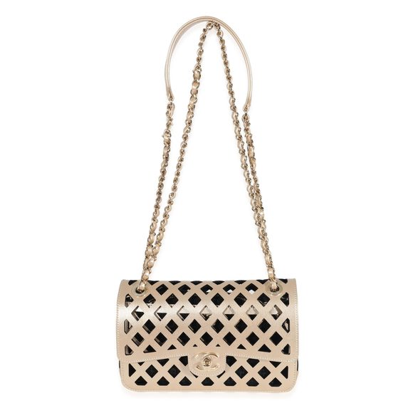 Chanel Gold Leather See Through Single Flap Bag - Picture 4 of 8